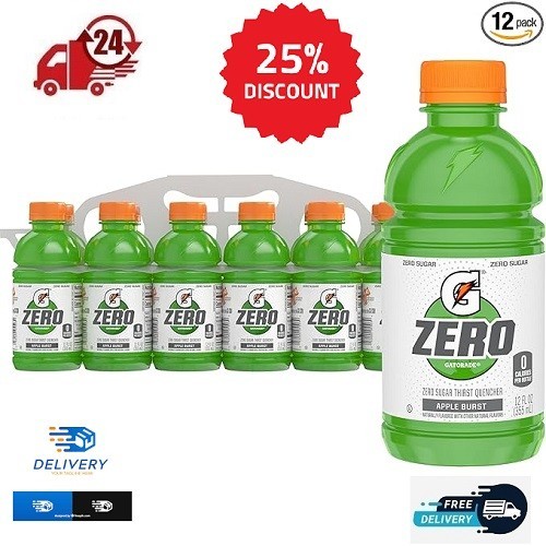 Gatorade Zero Sugar Apple Burst 12oz 12pk