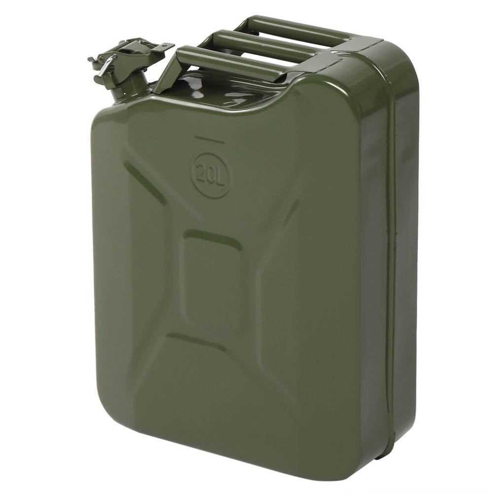 20L Portable Fuel Storage Can, Army Green Petrol Diesel Container with Spout