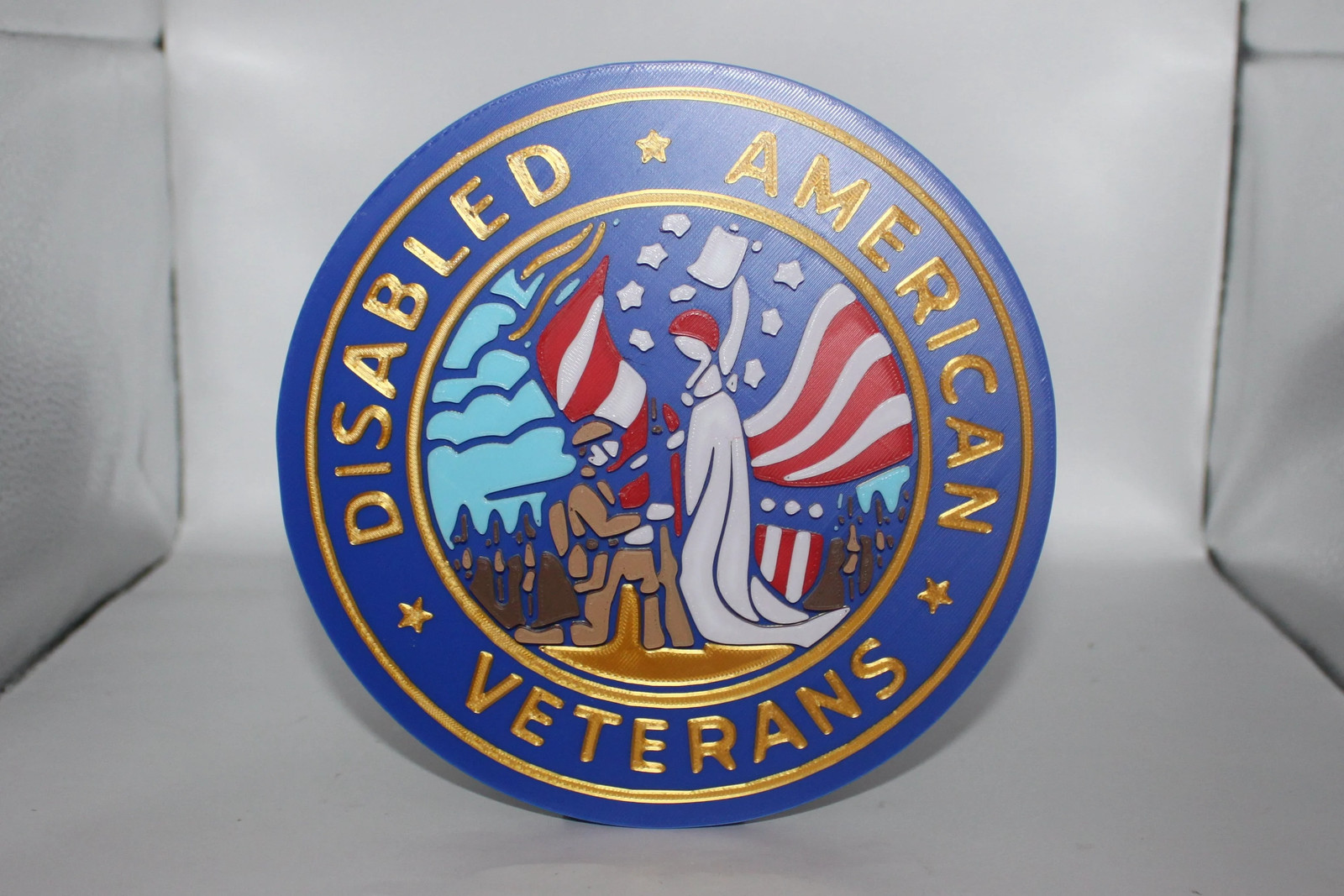 Disabled American Veterans 5 in 3D printed Logo Sign Wall Desk Shelf Art