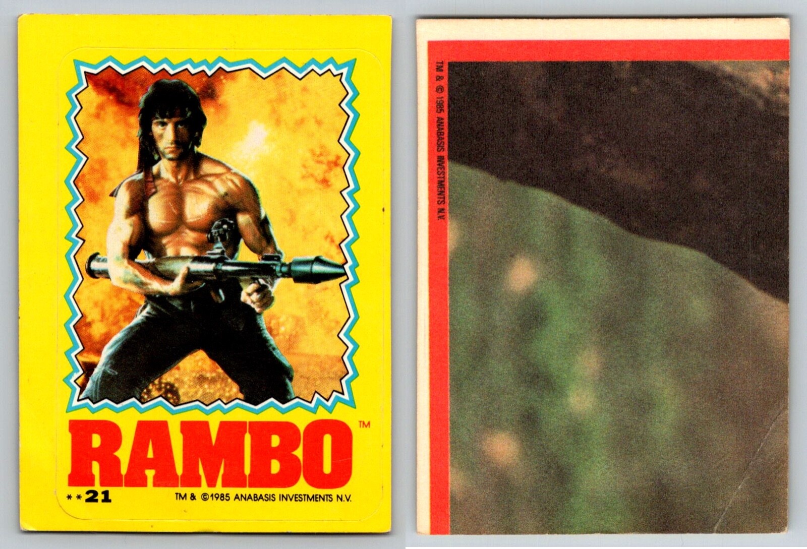 1985 Topps RAMBO Movie Cards – Set Break – You Pick Complete Your Set