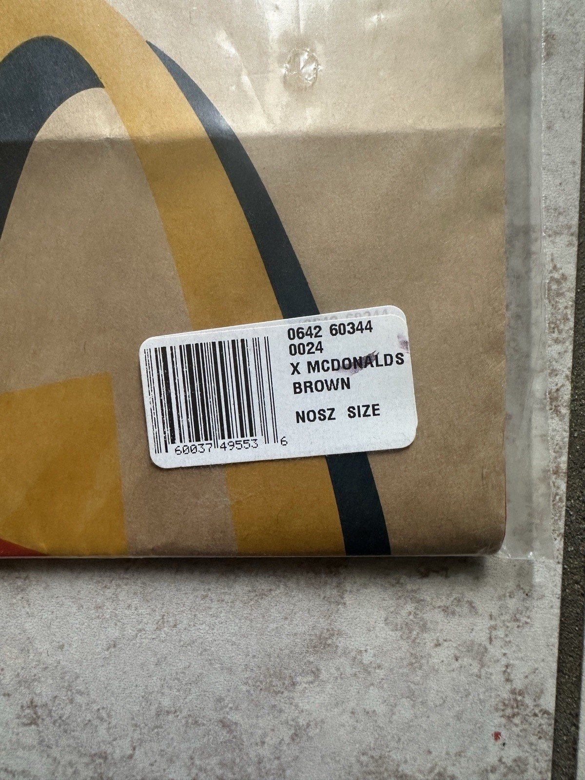 McDonald’s x Travis Scott Golden Arches Brown Advertising Bag