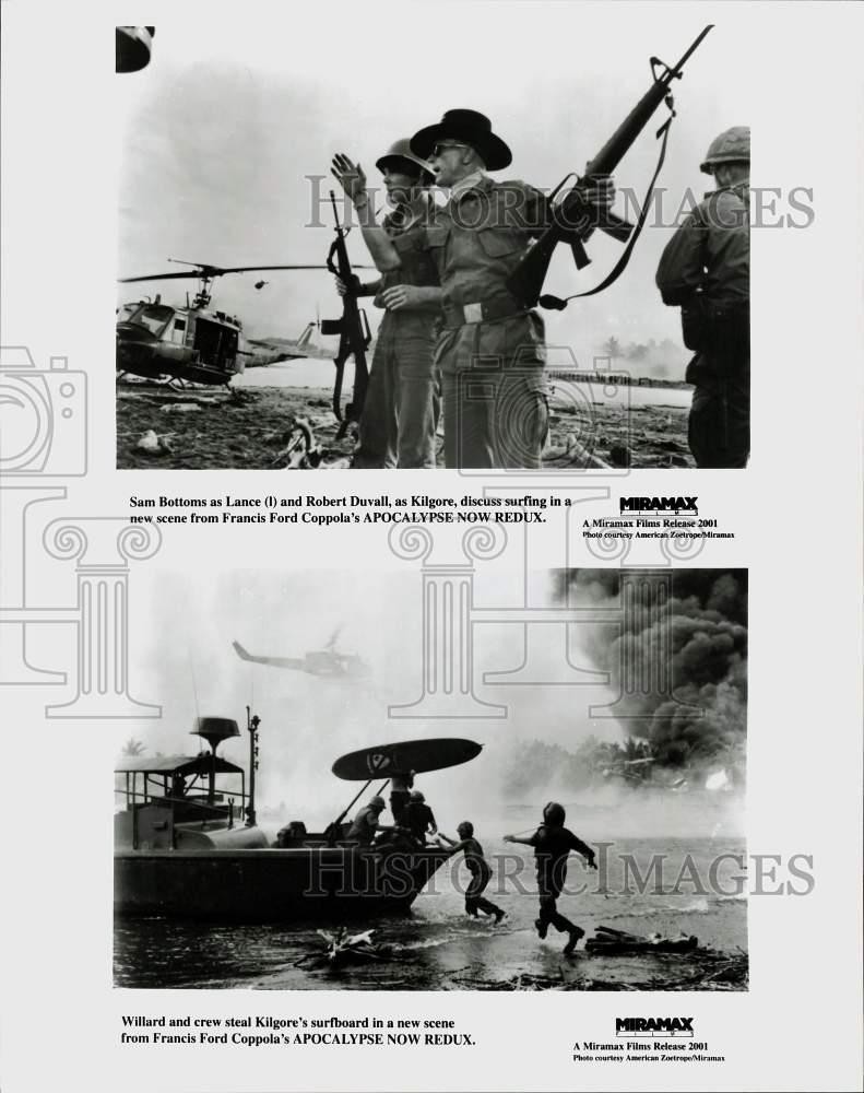 2001 Press Photo Sam Bottoms & Robert Duvall in „Apocalypse Now Redux“ Movie