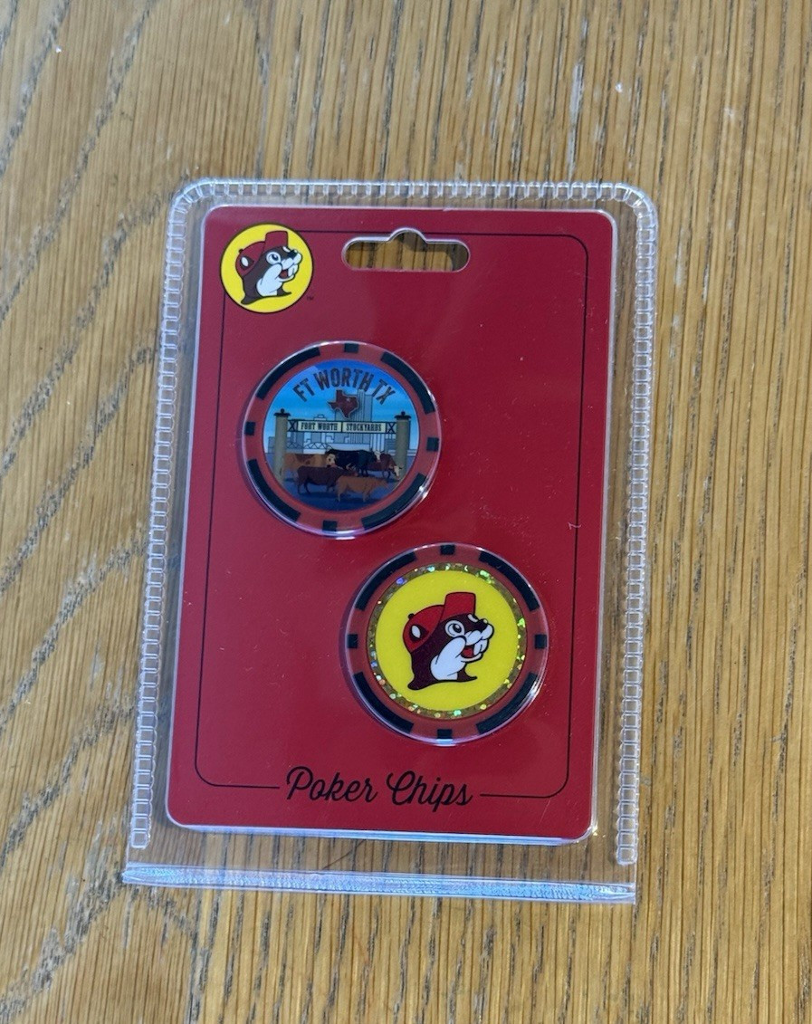 Buc-ee’s Collectible Poker Chips Store Specific- Fort Worth Texas – New 2 Pack