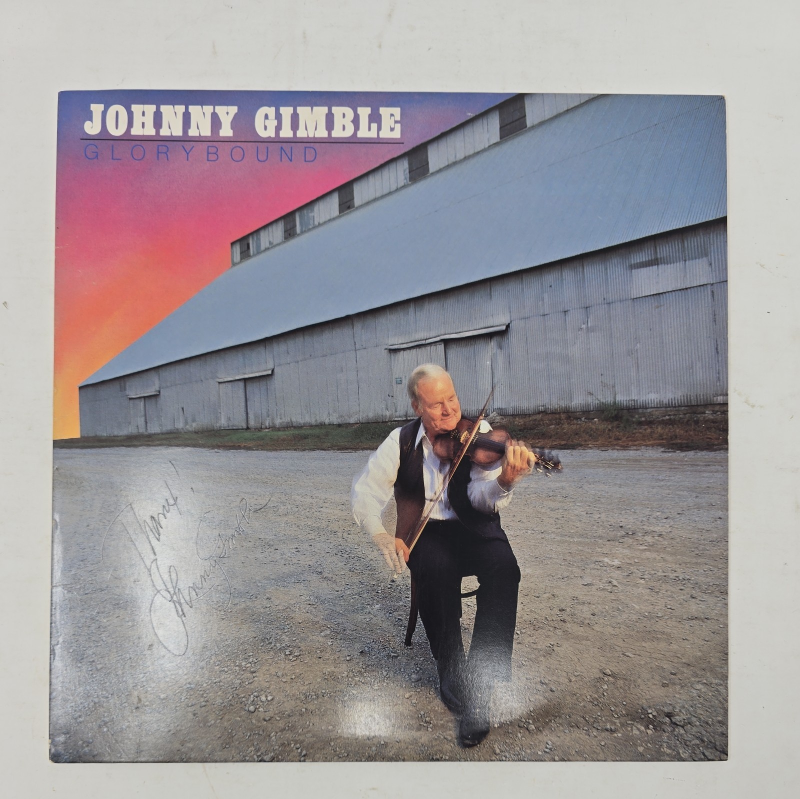Johnny Gimble GLORYBOUND Signed vinyl LP Word records fiddle music rare