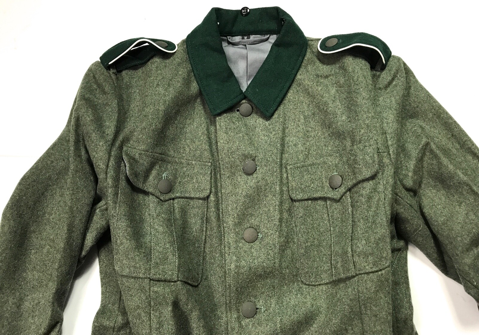WWII GERMAN HEER WAFFEN M1936 M36 WOOL COMBAT FIELD GREY TUNIC-XLARGE