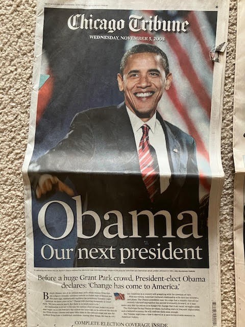 Chicago Tribune Barack Obama Newspapers Election & Inauguration 2008 / 2009