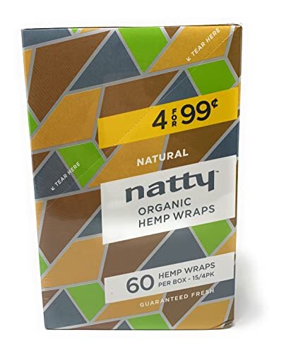 Natty Wraps – Full Width Wraps – Natural/Unflavored FULL BOX (15/4ct – 60 TOTAL)
