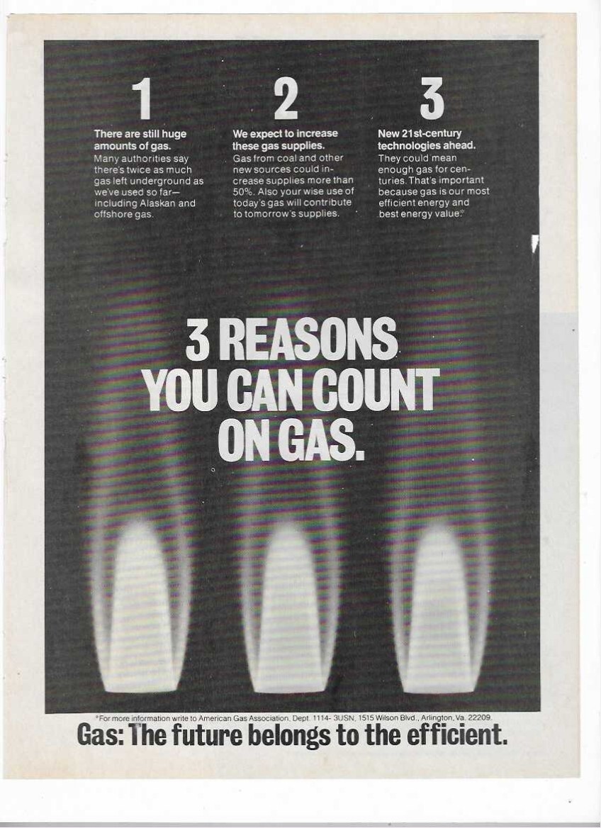 American Gas Association The Future Belongs To The Efficient 1979 Vintage Ad