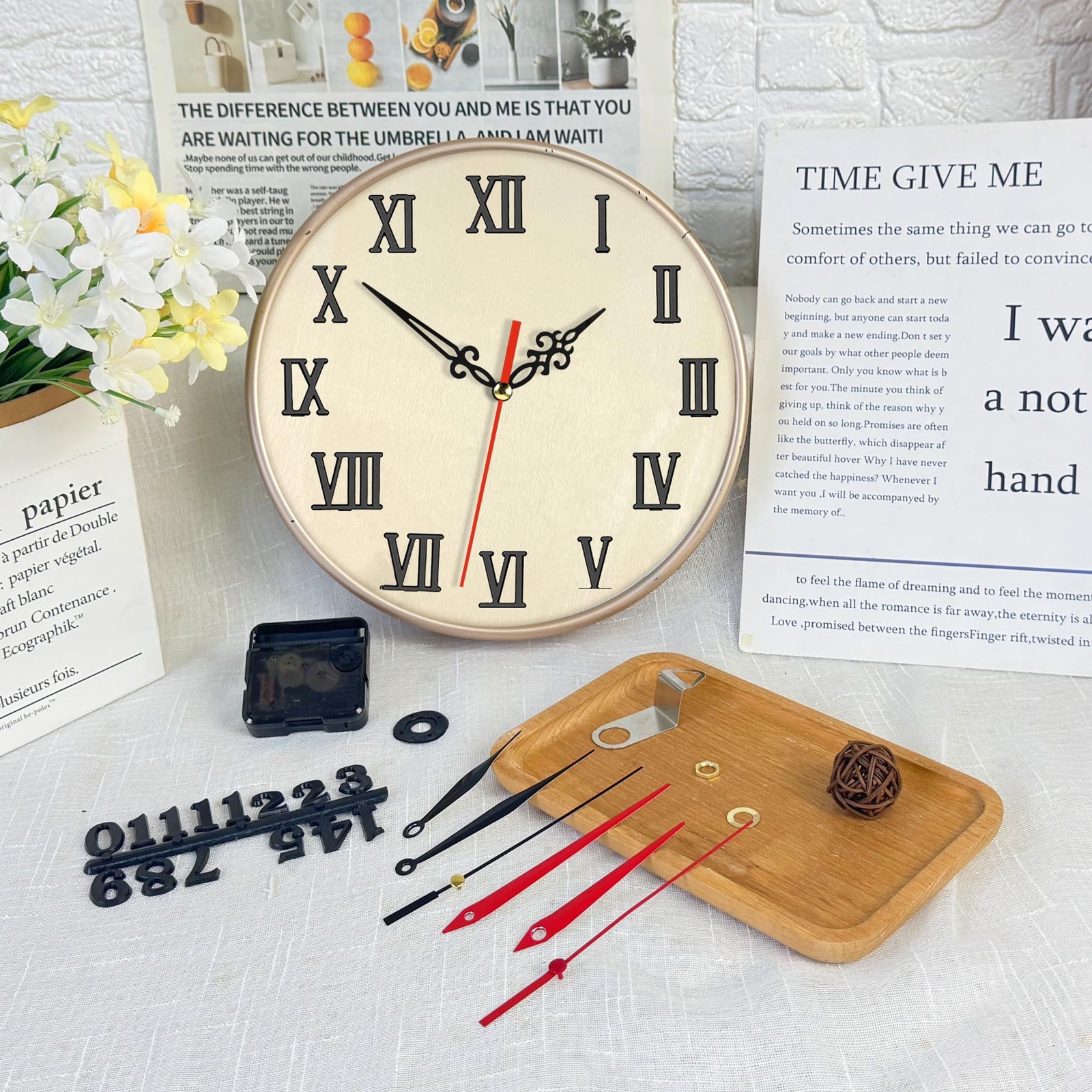 High Torque Quartz Clock Movement Mechanism Replacement Kit with Clock Faces …