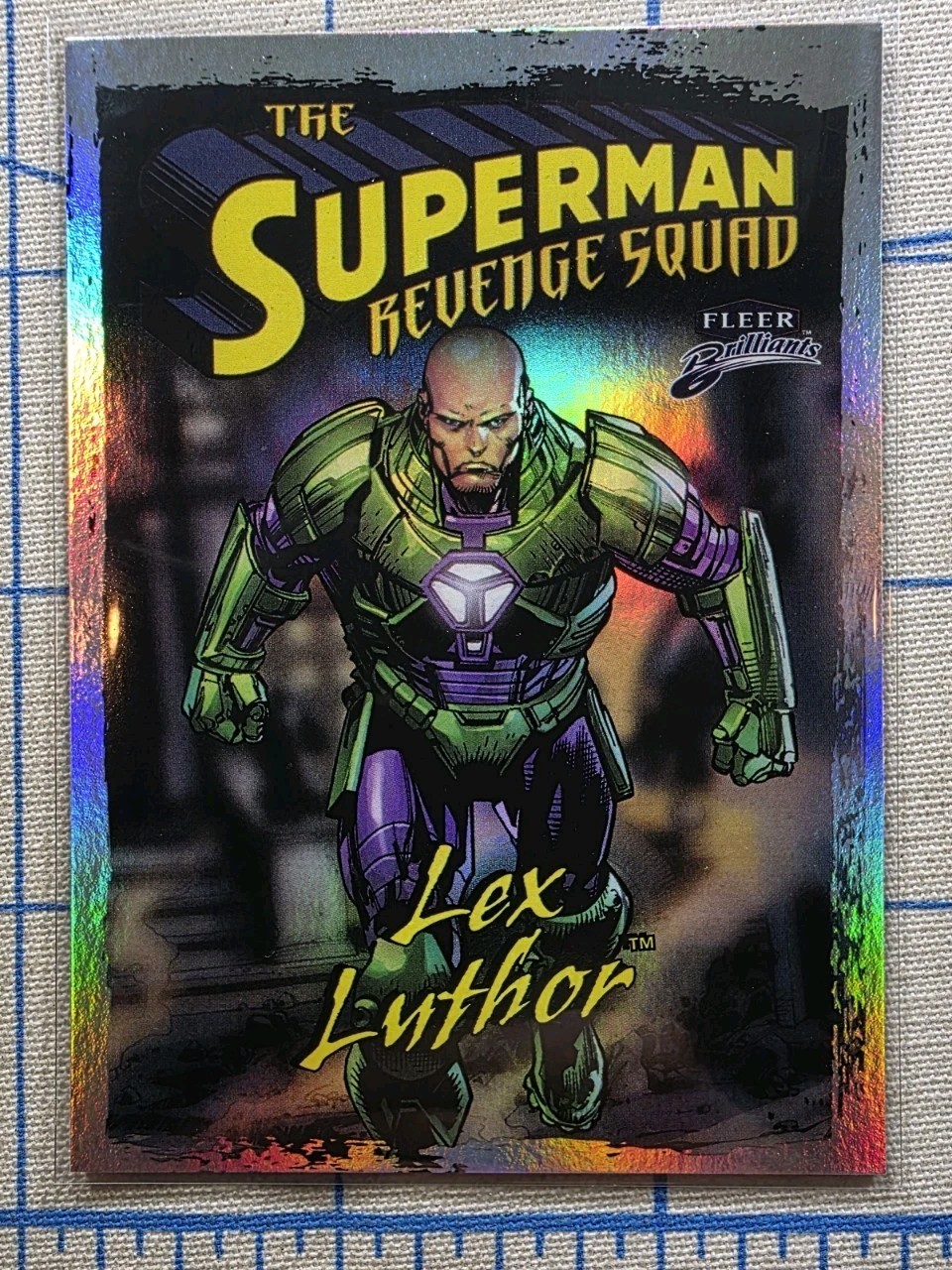 Fleer Brilliants – Lex Luthor RS-1 – The Superman Revenge Squad – DC Comics Card