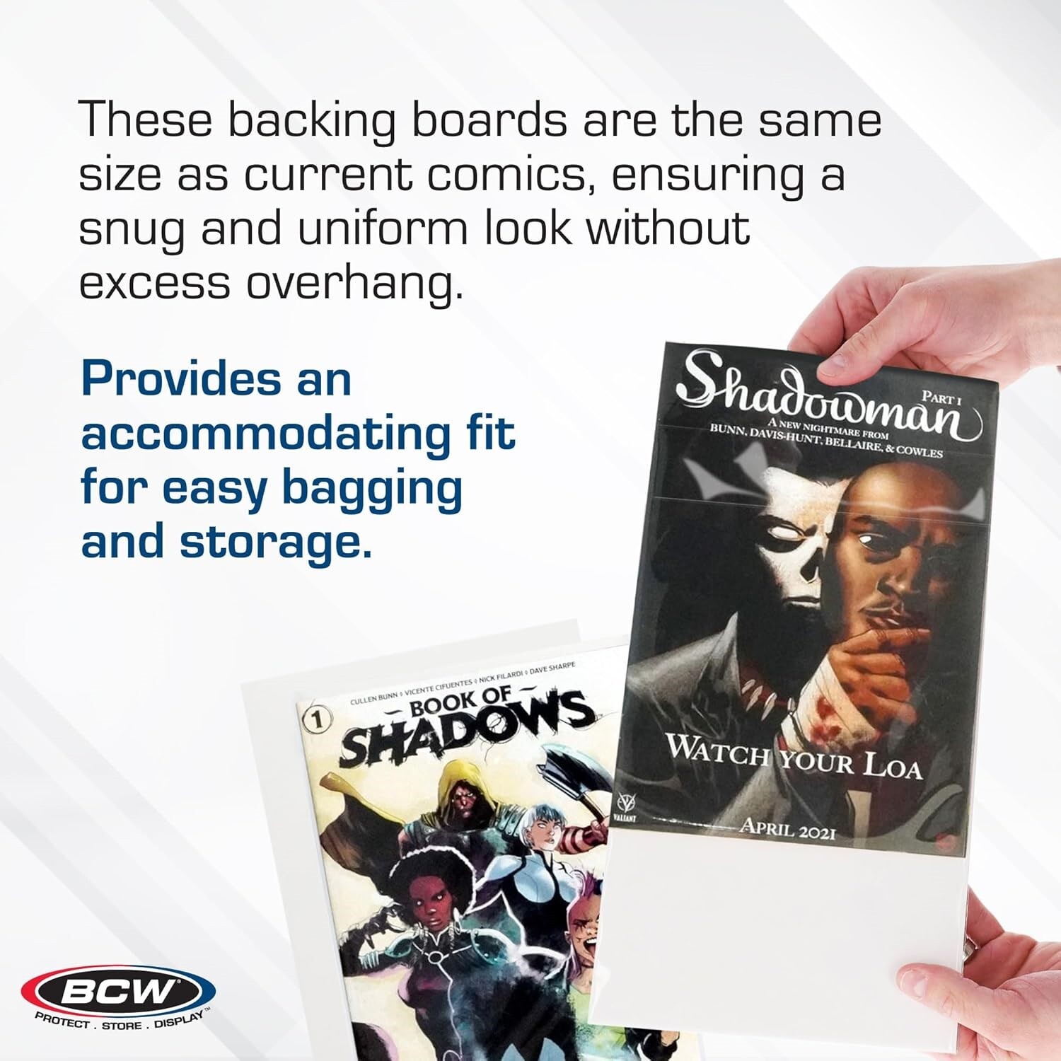 100 BCW Comic Book Boards Modern Current Size 24 Pts Archival Safe Storage Back