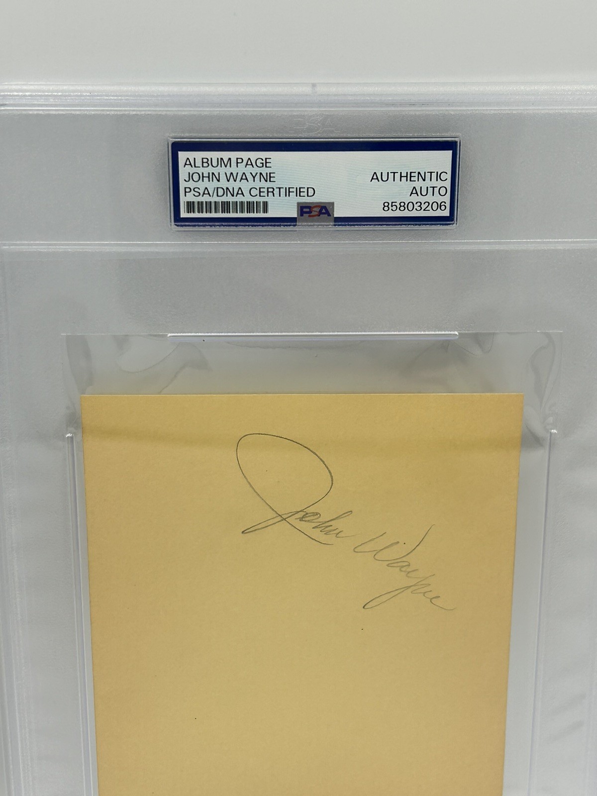 JOHN WAYNE SIGNED ALBUM PAGE AUTO SIGNATURE PSA/DNA RARE EARLY AUTOGRAPH