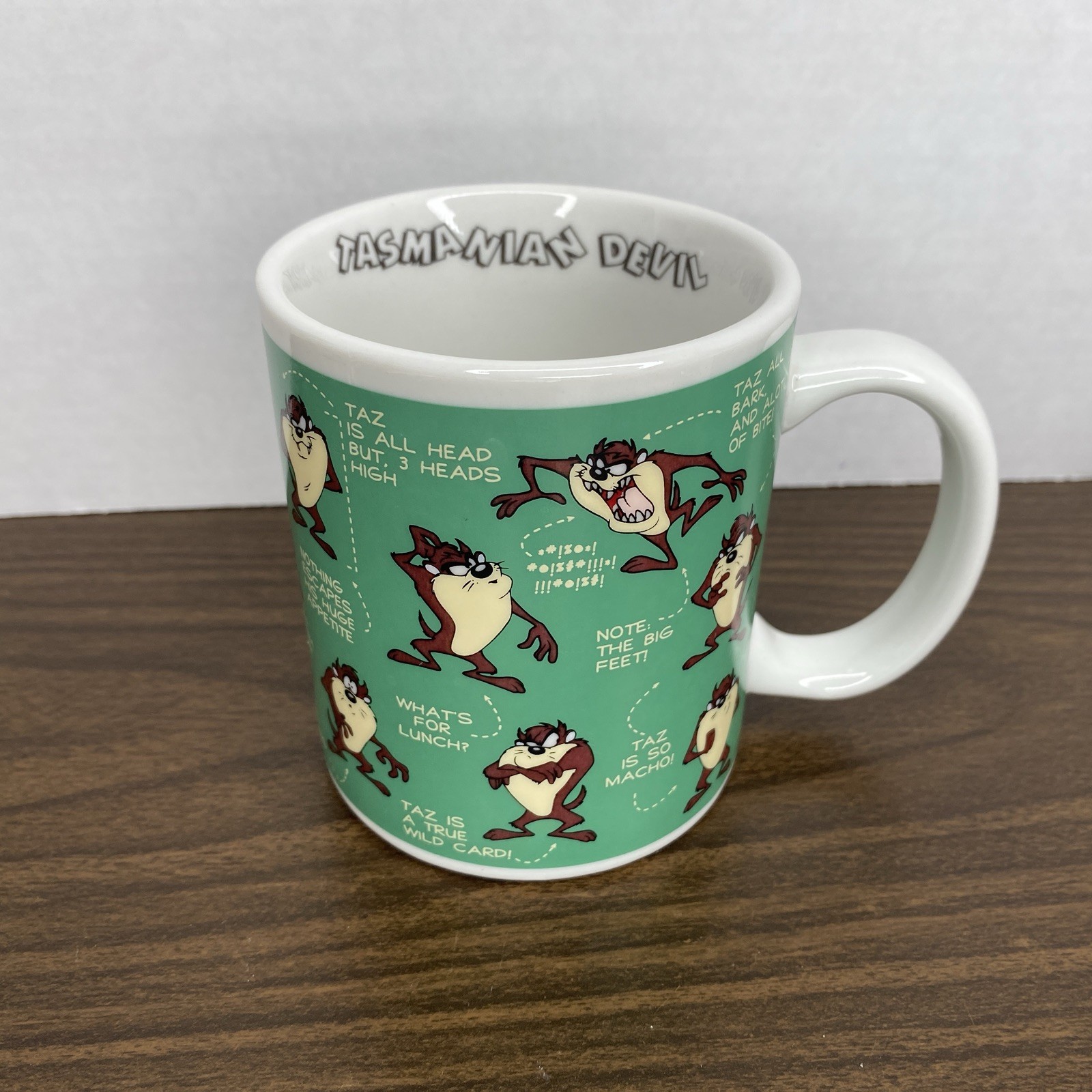 VTG 1994 Warner Bros Studio Store Exclusive Tazmanian Devil Ceramic Coffee Mug
