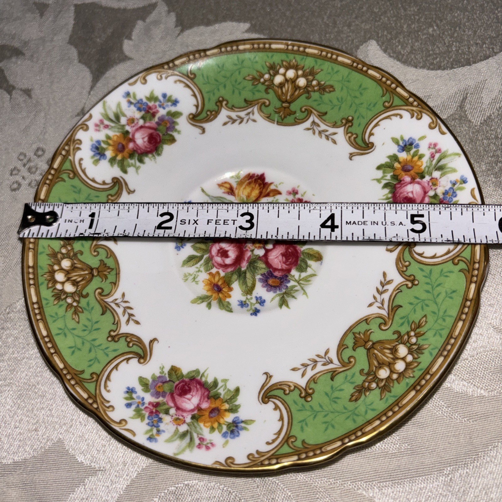 Shelley England Duchess Fine Bone Footed China Cup & Saucer Green