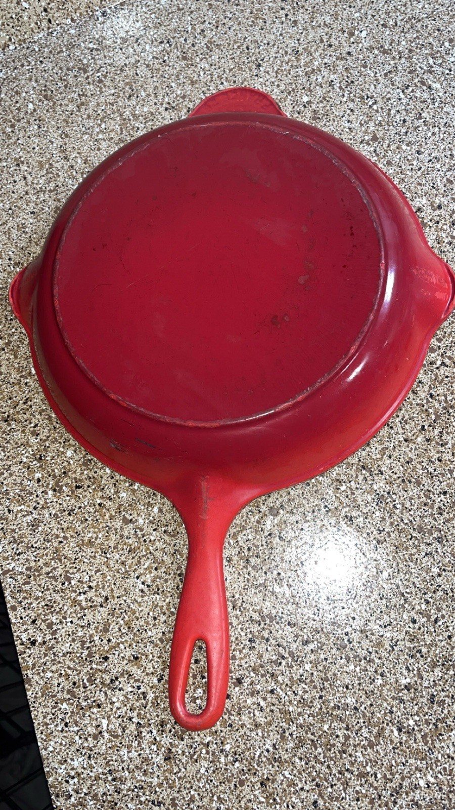 Le Creuset Red Cassadou Enameled Cast Iron No 27 With Lid and Double Spout Ombré