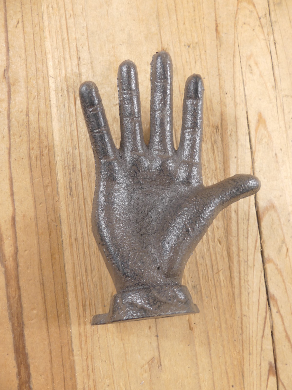 Cast Iron Hand Door Handle Pull Paperweight Rustic Decor Knob Bookend Book End