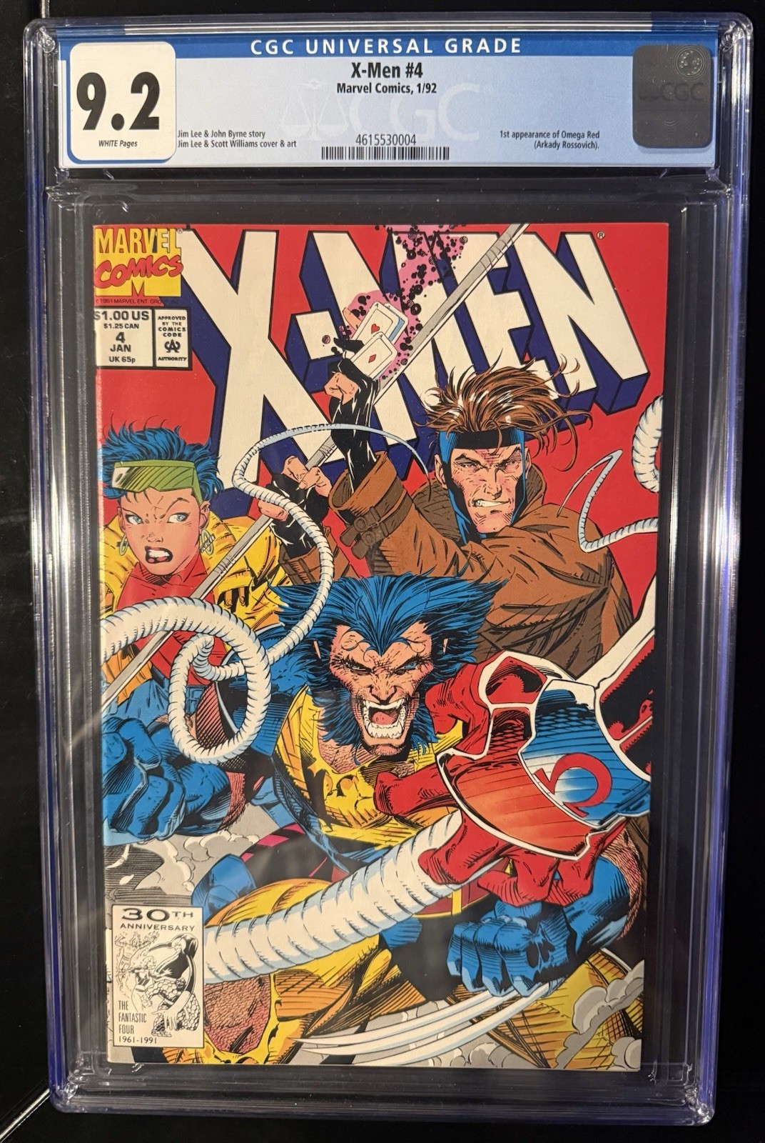 X-men #4 (1992) CGC 9.2 1st Omega Red Appearance
