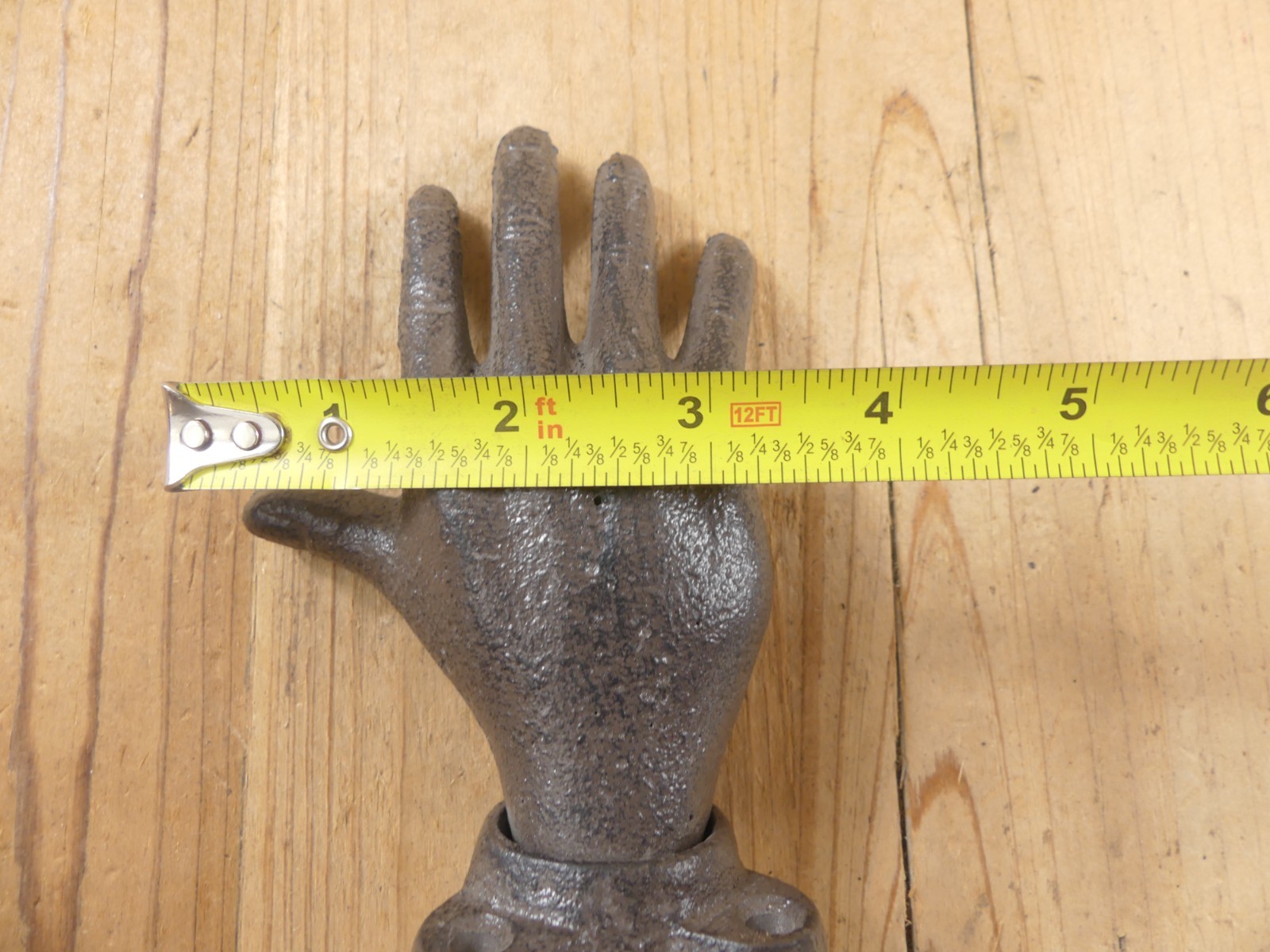 Cast Iron Hand Door Handle Pull Paperweight Rustic Decor Knob Bookend Book End