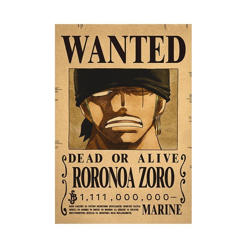 10 Pcs Anime One Piece Luffy Straw Hat Pirates Wanted Poster HIGH QUALIT