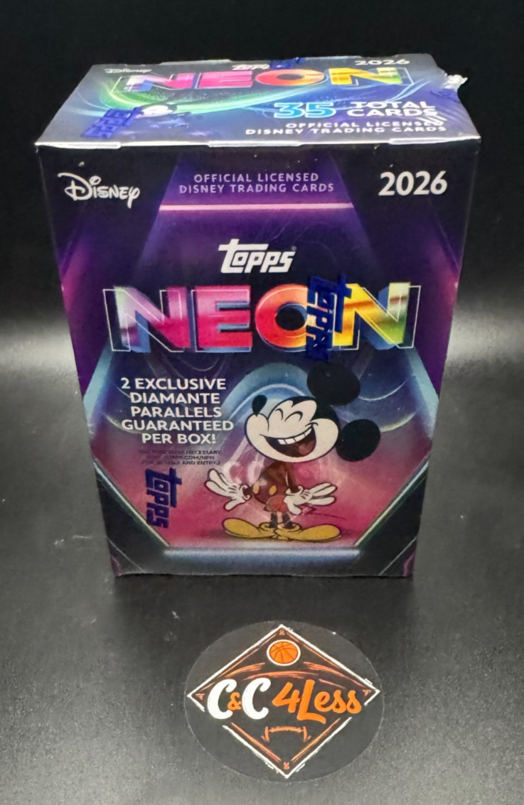 2026 TOPPS DISNEY NEON BLASTER BOX (35 Card)🔥QTY DISCOUNT🔥 Free 📫 Shipping
