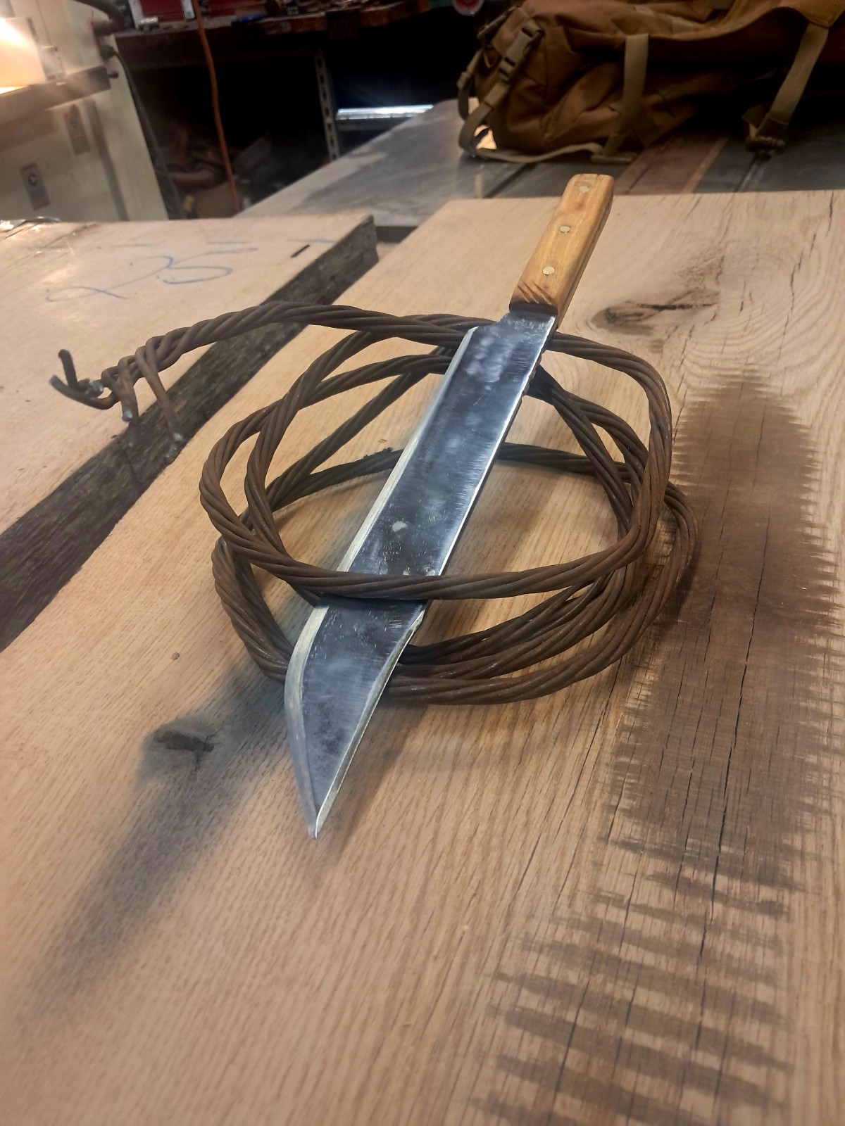 American Style Bowie Knife Handforged Full Tang High Carbon Steel