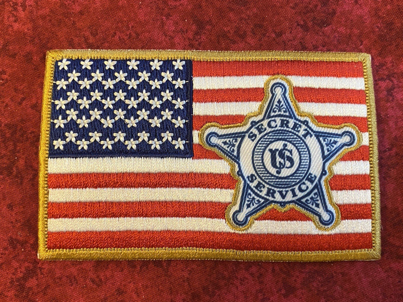 UNITED STATES SECRET SERVICE PATCH – USA FLAG WITH THE USSS VINTAGE STAR