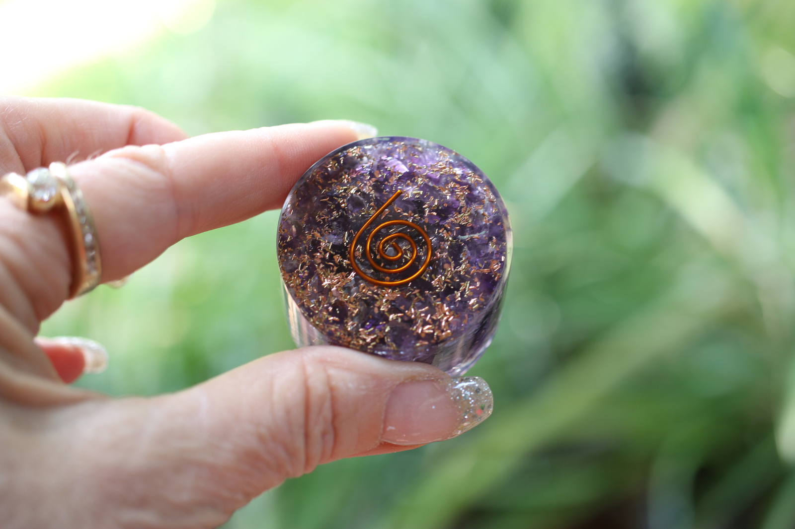 Amethyst Orgone Tower Buster 1.75″ EMF Protection Energy Generator
