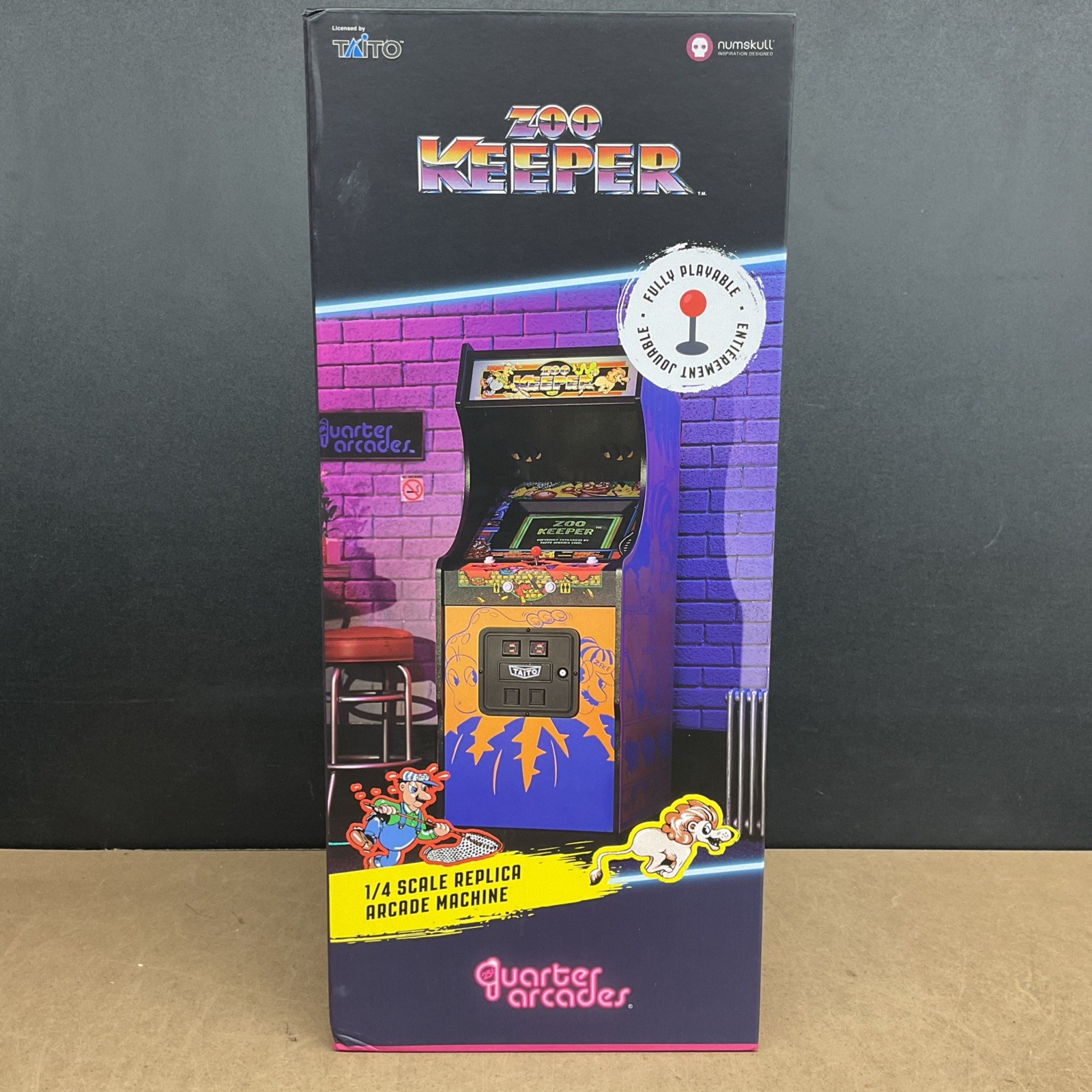 Numskull Quarter Arcades Zoo Keeper Mini Arcade 1/4 Scale Original – Open Box