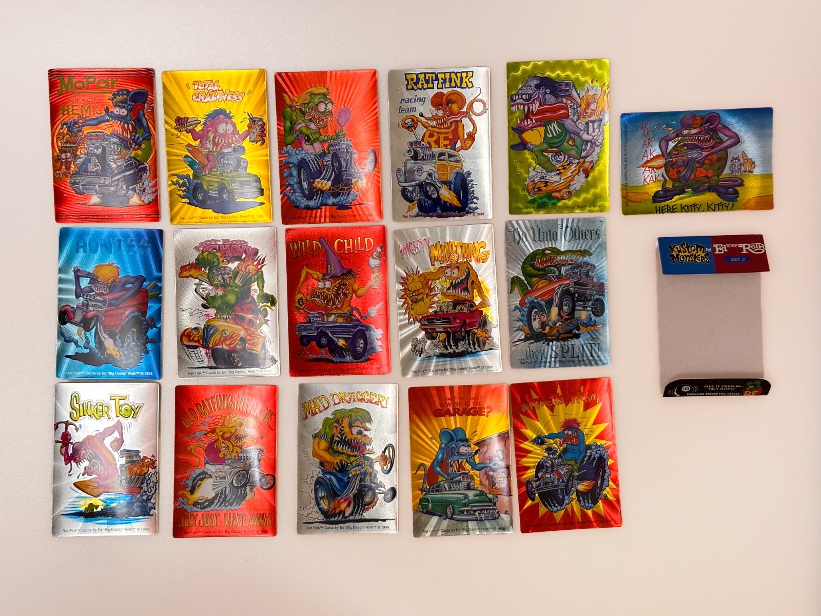 Ed BIG DADDY Roth – Rat Fink Kustom Monsters ETCHED FOIL DECALS – 16 of 18 set 2