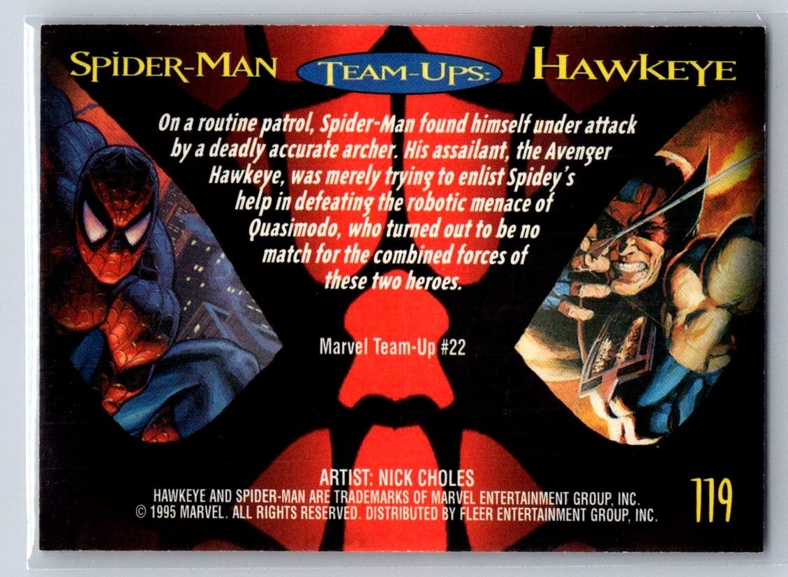 1995 Fleer Ultra Spider-Man Hawkeye #119