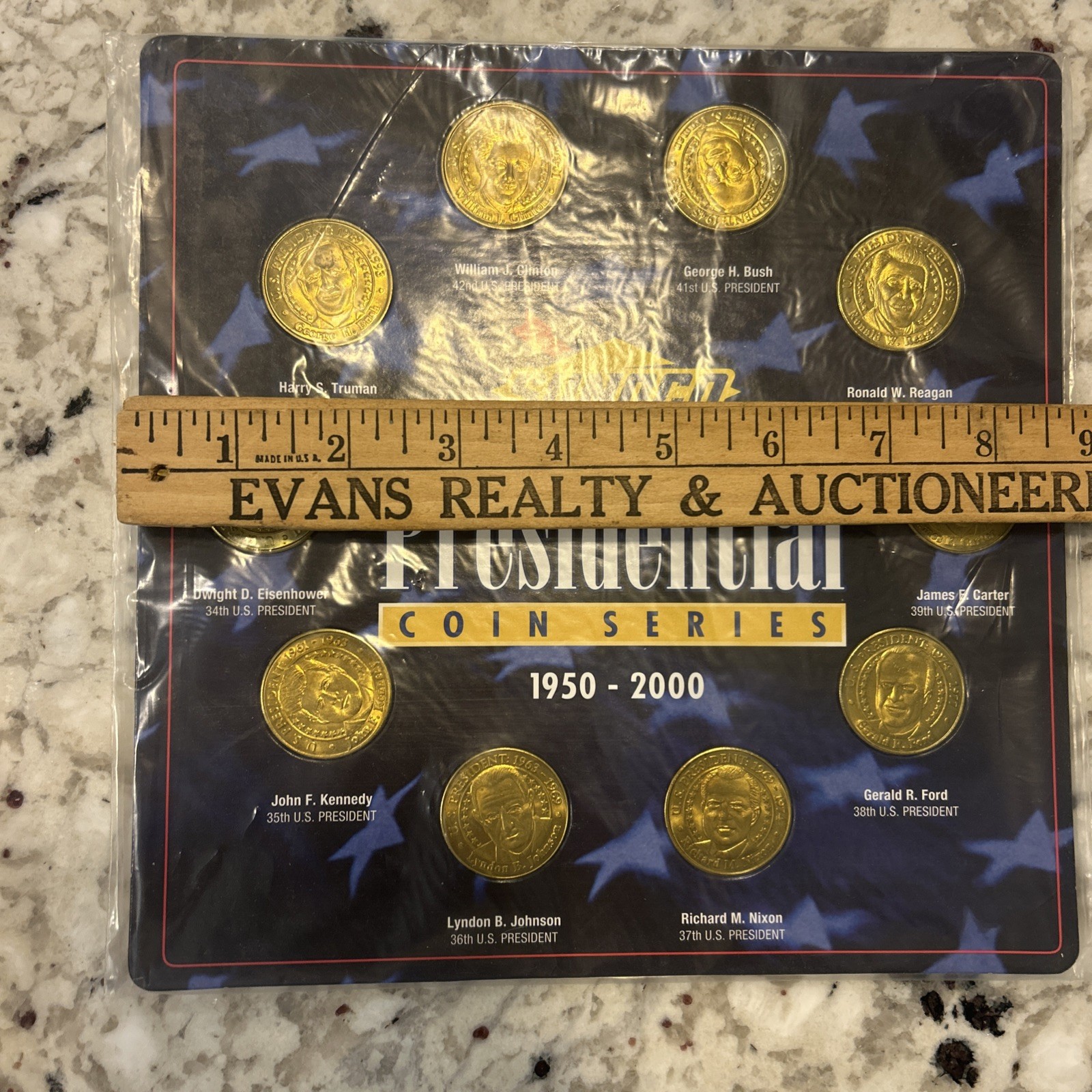 VINTAGE SUNOCO PRESIDENTIAL COIN SERIES 1950-2000 10 COIN SET