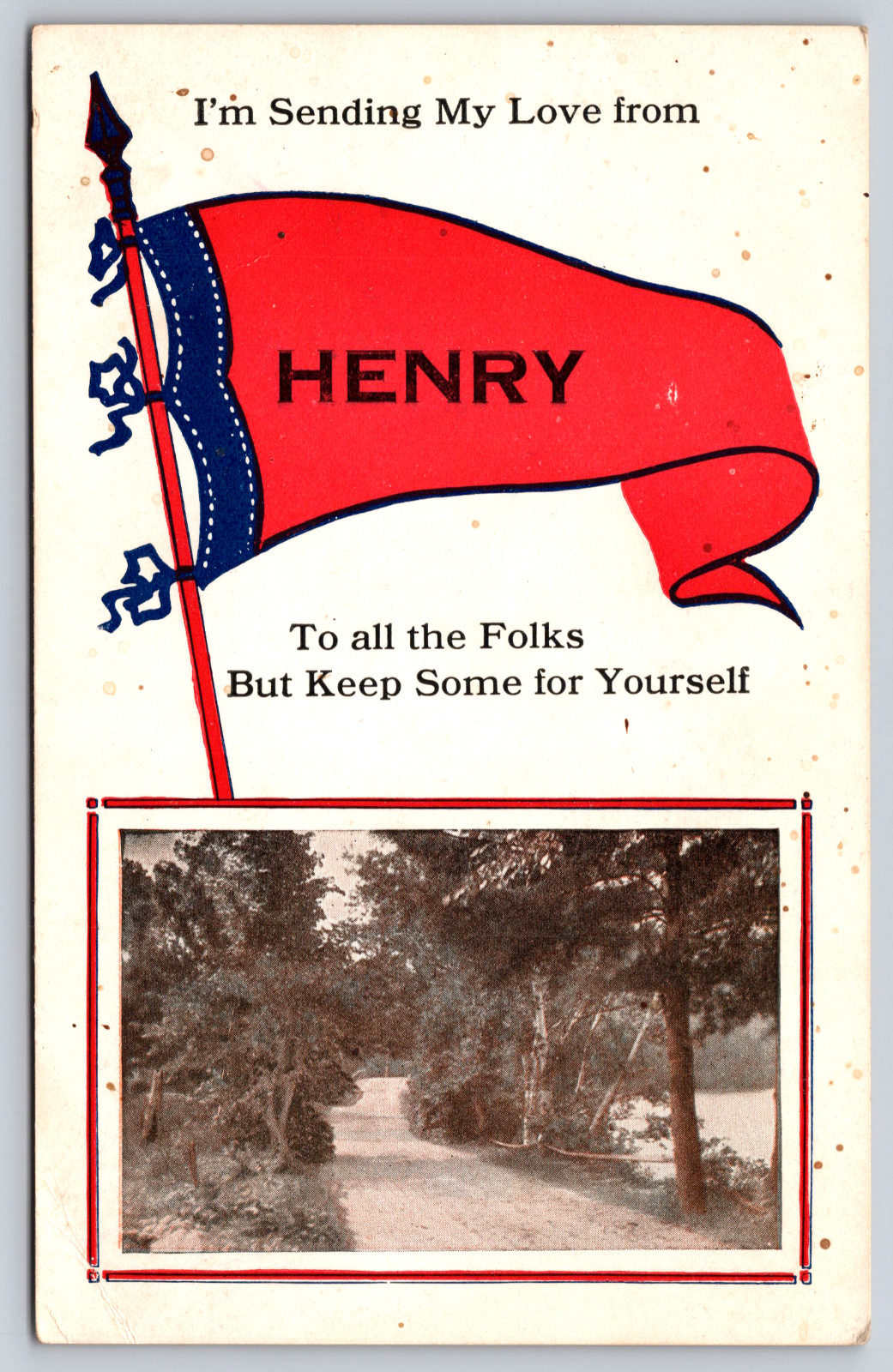 Postcard I’m Sending My Love from Henry Idaho Pennant Landscape