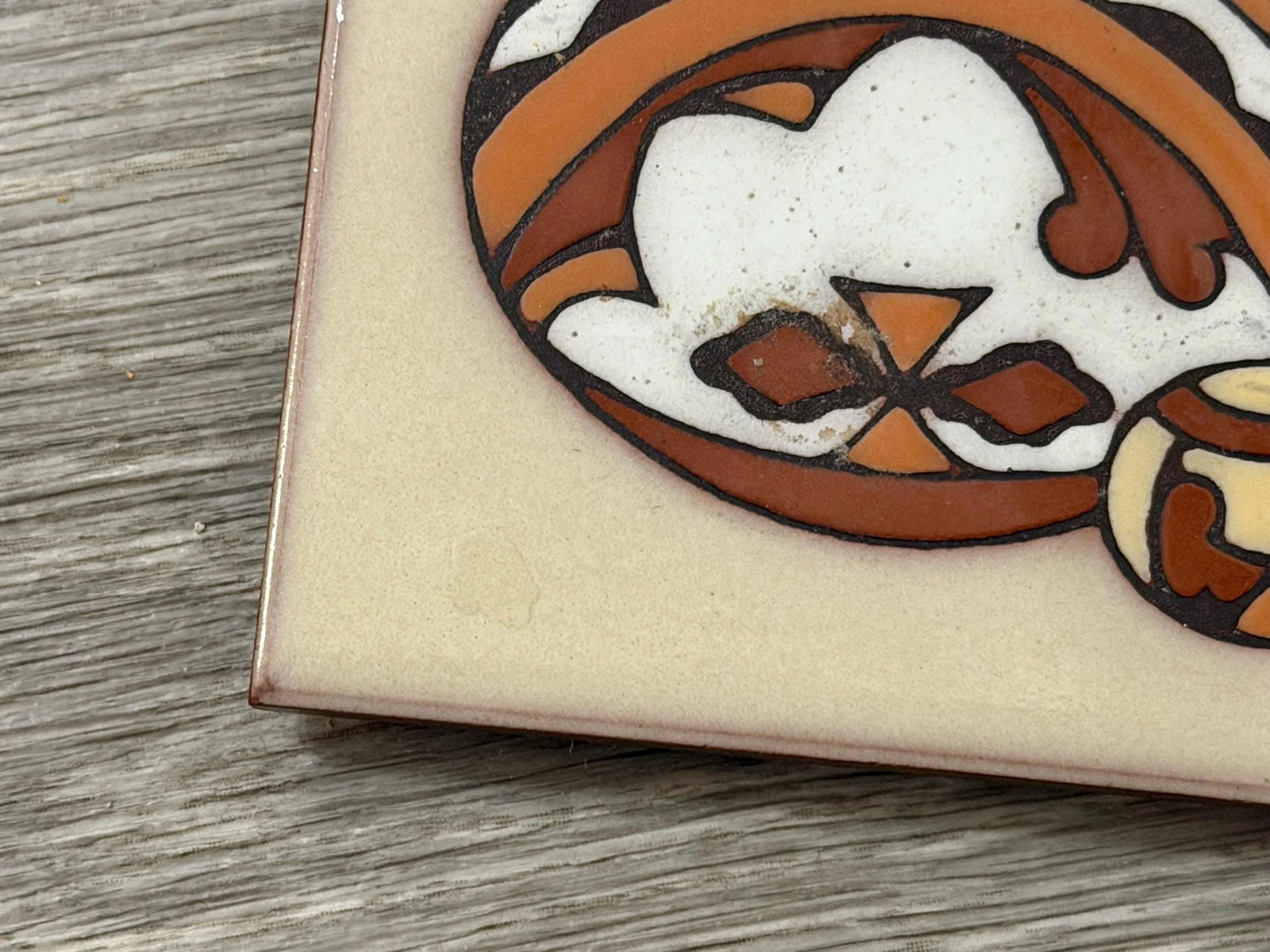 Vintage Cleo Teissedre Hand-Painted Tile Southwest Pottery Art