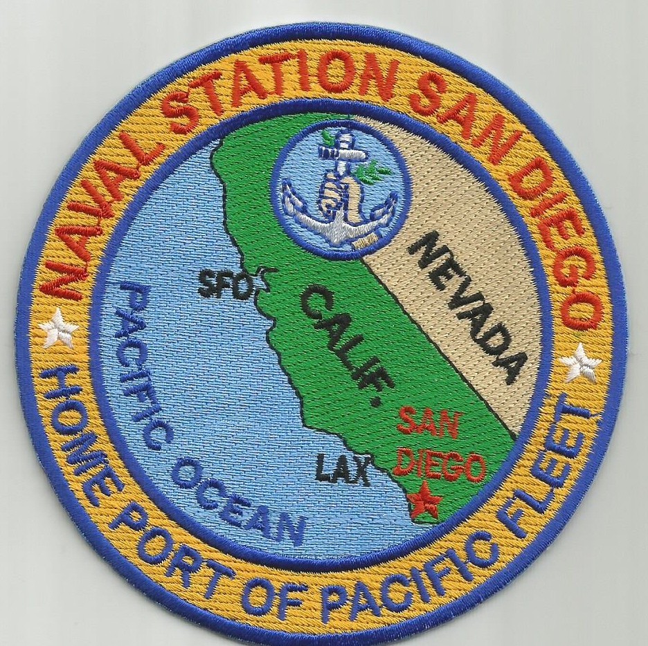 US NAVY PATCH, NAVAL STATION SAN DIEGO, CALIFORNIA Y