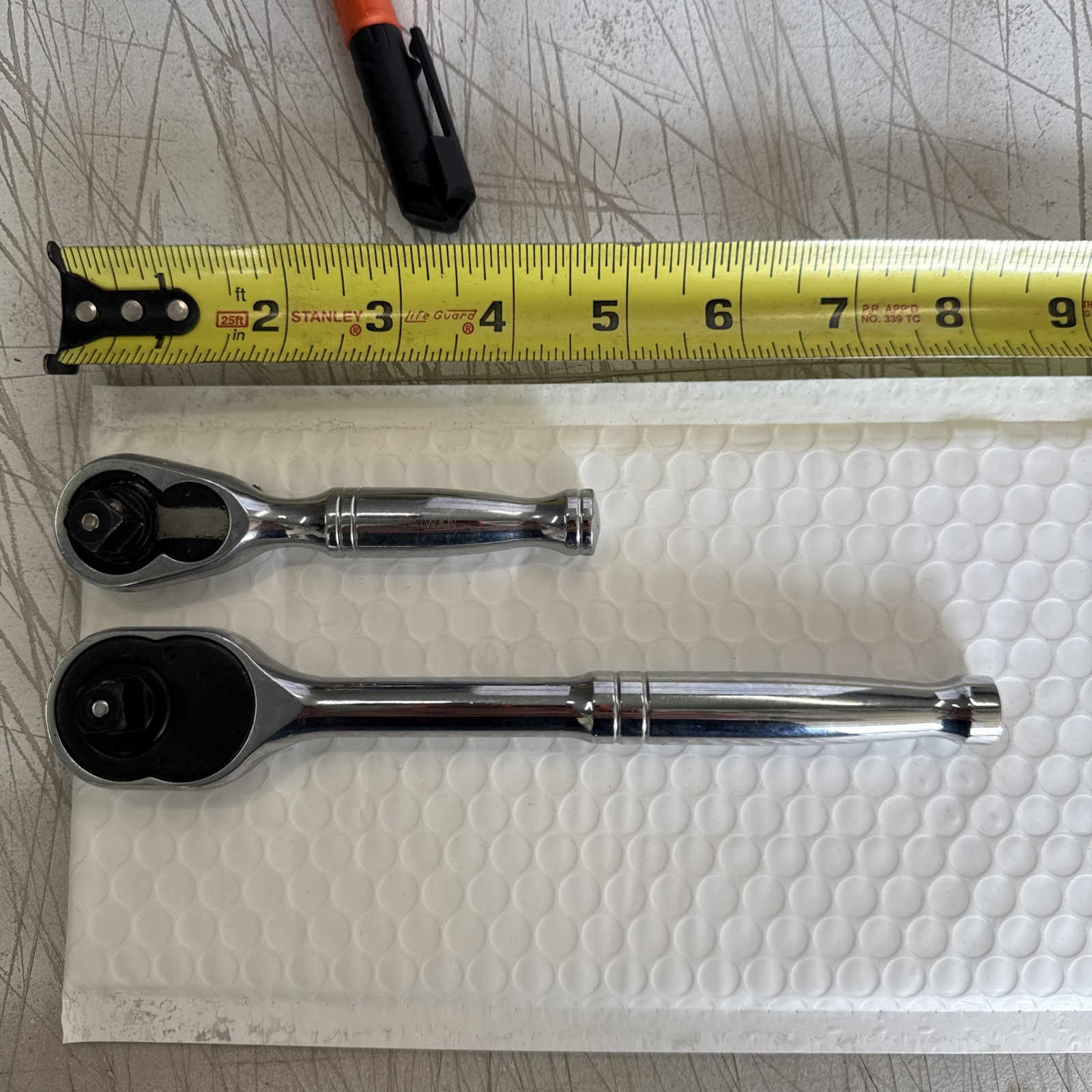 Two 3/8 Socket Wrenches 8 Inch And 4 1/2” No Brand Name Good Working Order #102