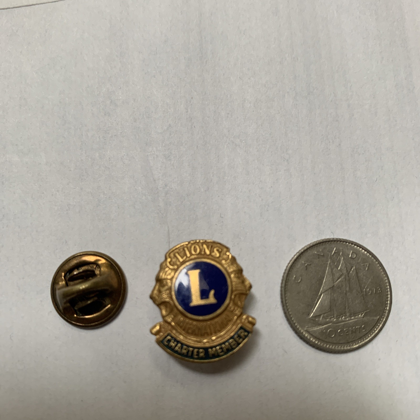 Lions International Club Vintage Pin Charter Member