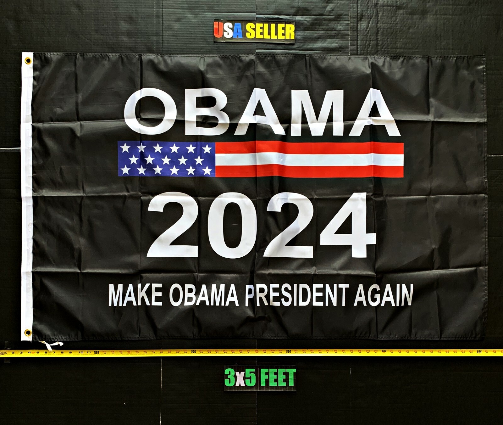 Michelle Obama Flag FREE FIRST CLASS SHIP 2024 Obama Hope 2024 USA Sign 3×5′