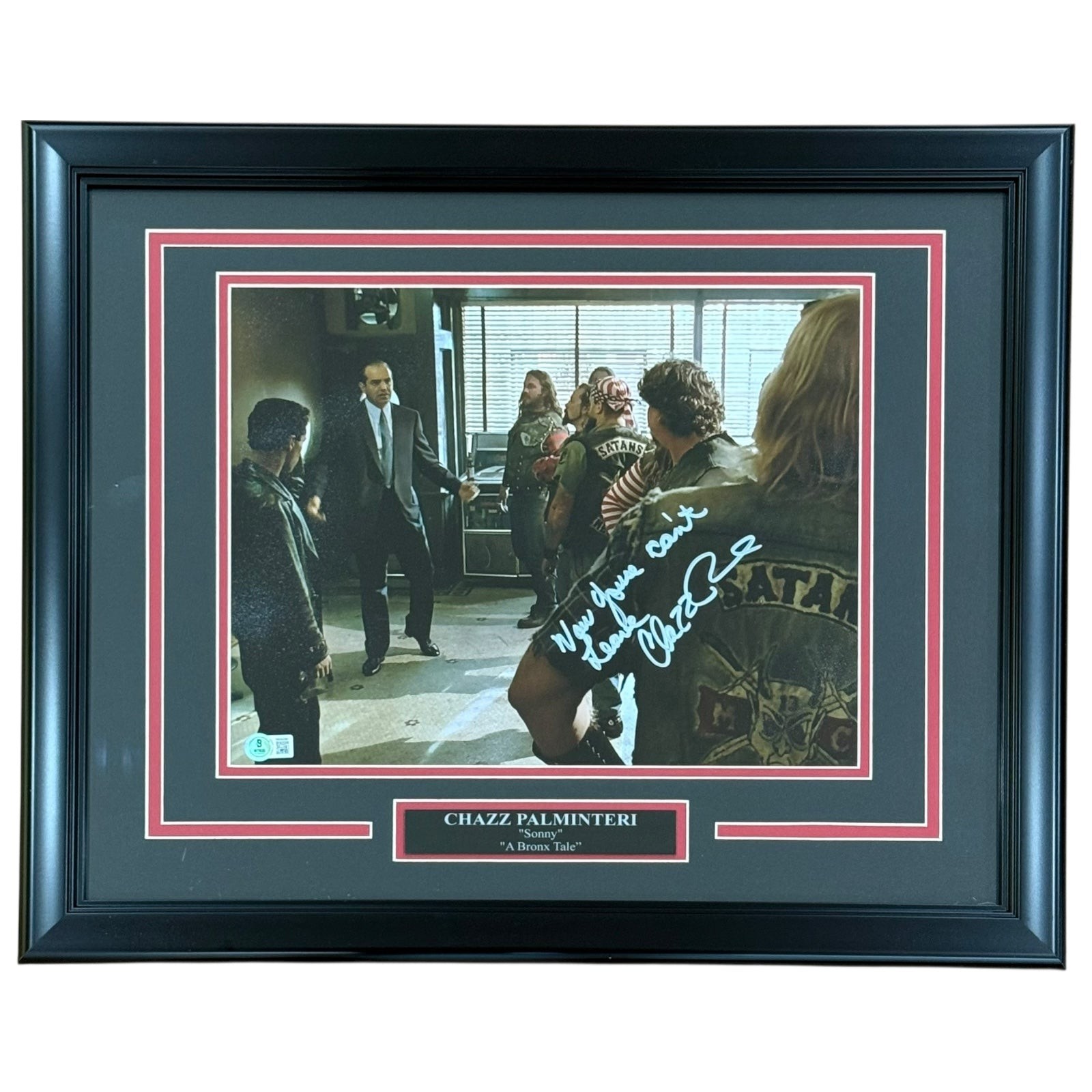 Chazz Palminteri Autographed A Bronx Tale Deluxe Framed 11×14 Photo w/ „Now Yous
