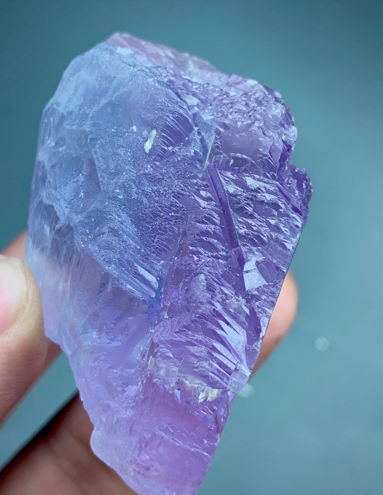 Natural Aesthetic Etched Kunzite Crystal From Afghanistan (655 carats)
