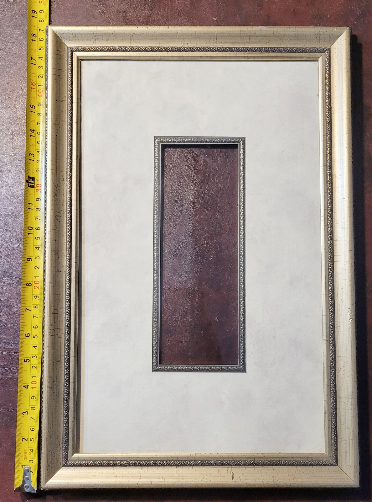 Vintage Silver Ornate Frame Fits 10×16 or 3×9 Art w/ Mat Victorian Style Art