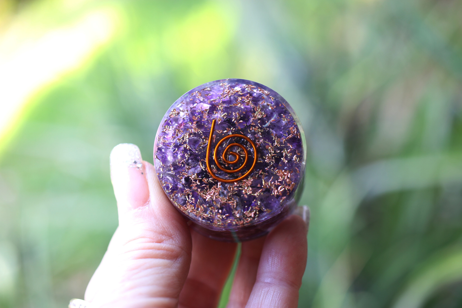 Amethyst Orgone Tower Buster 1.75″ EMF Protection Energy Generator