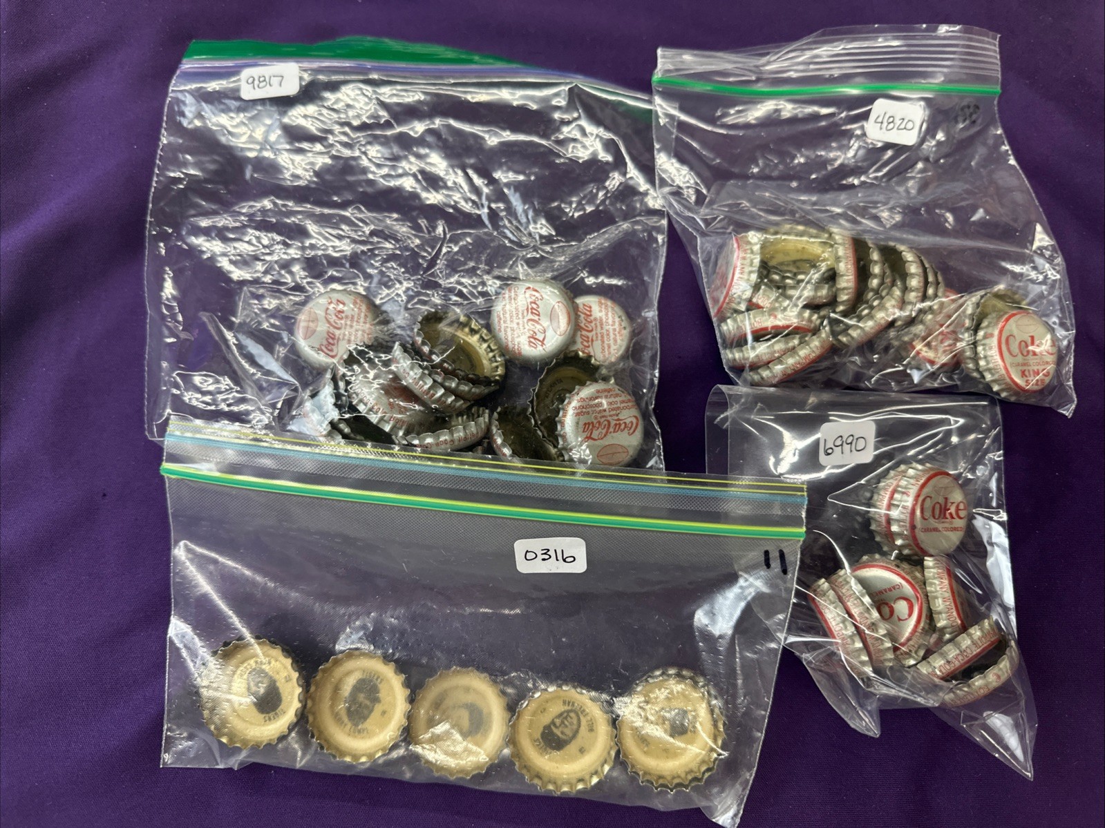 Specific Listing For Specific Customer 4 Lots Of Coca-Cola Bottle Caps CB