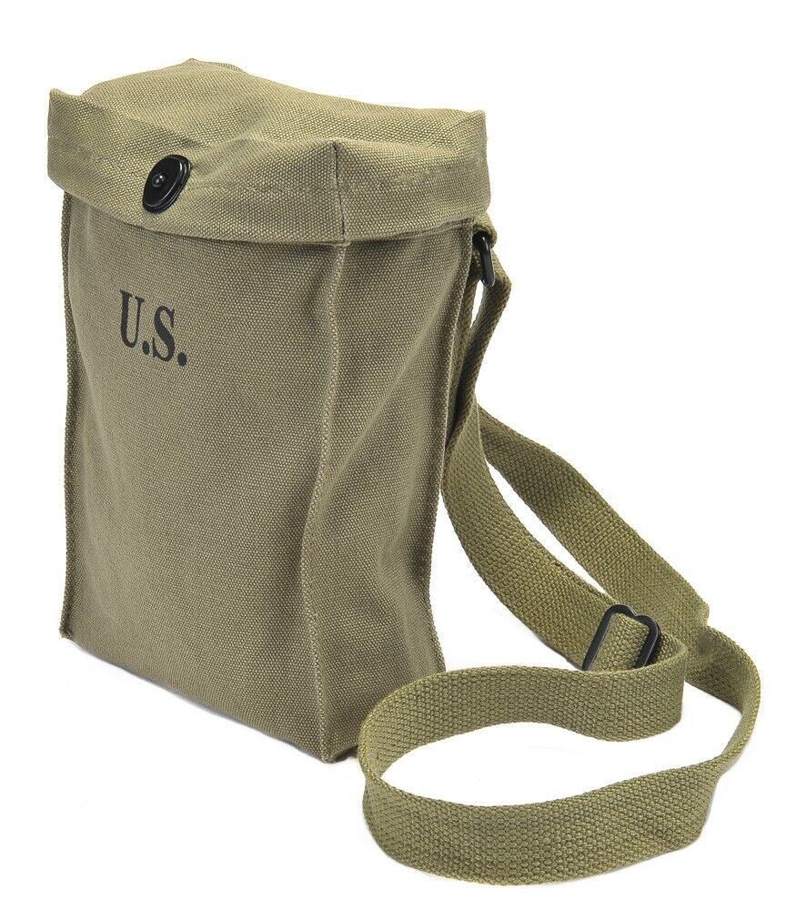 US WW2 .45 STICK MAGAZINE POUCH MARKED JT&L 1944