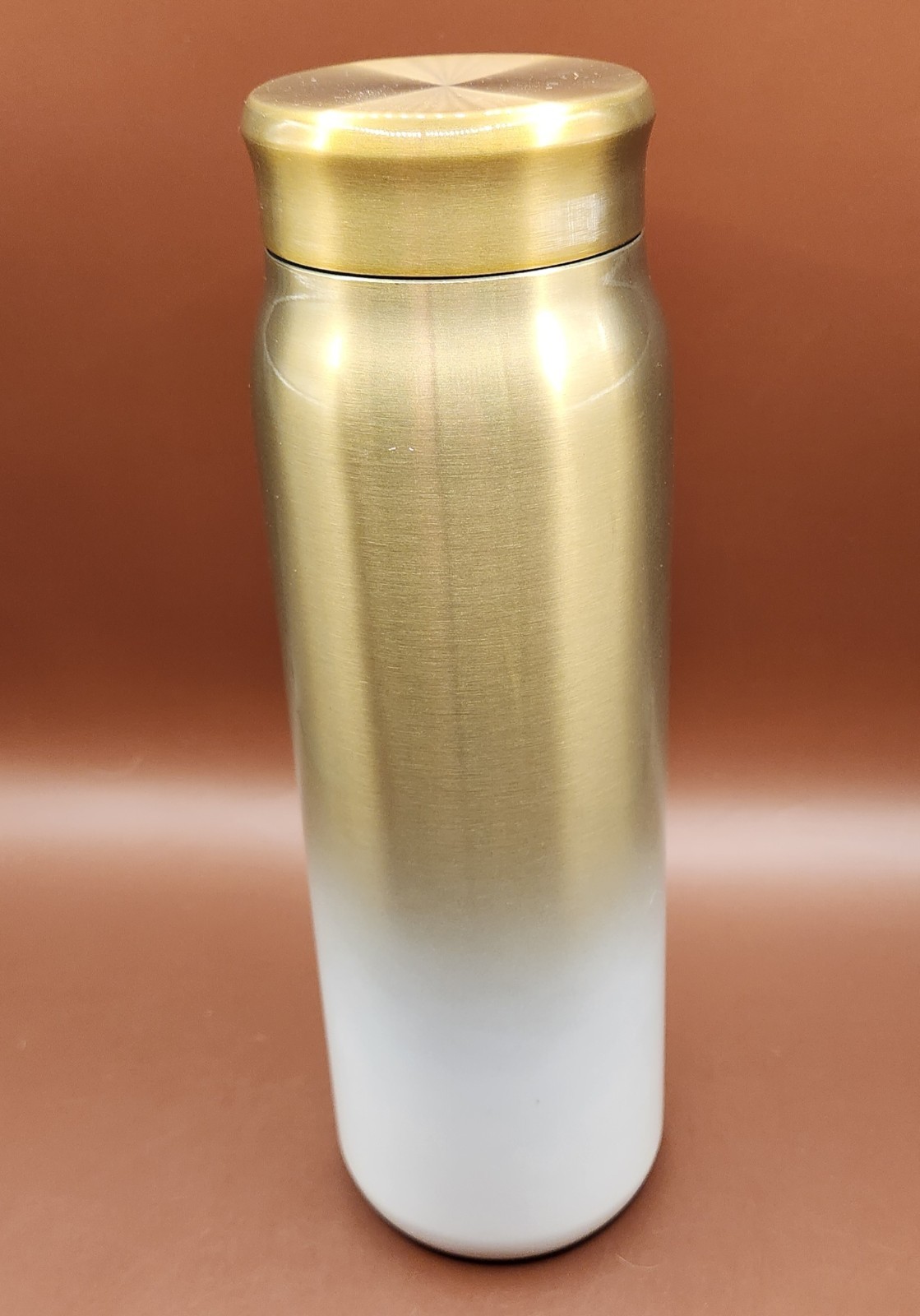 Starbucks 2022 Ombré Gold White Gradient 20 oz Stainless Steel Tumbler – Used