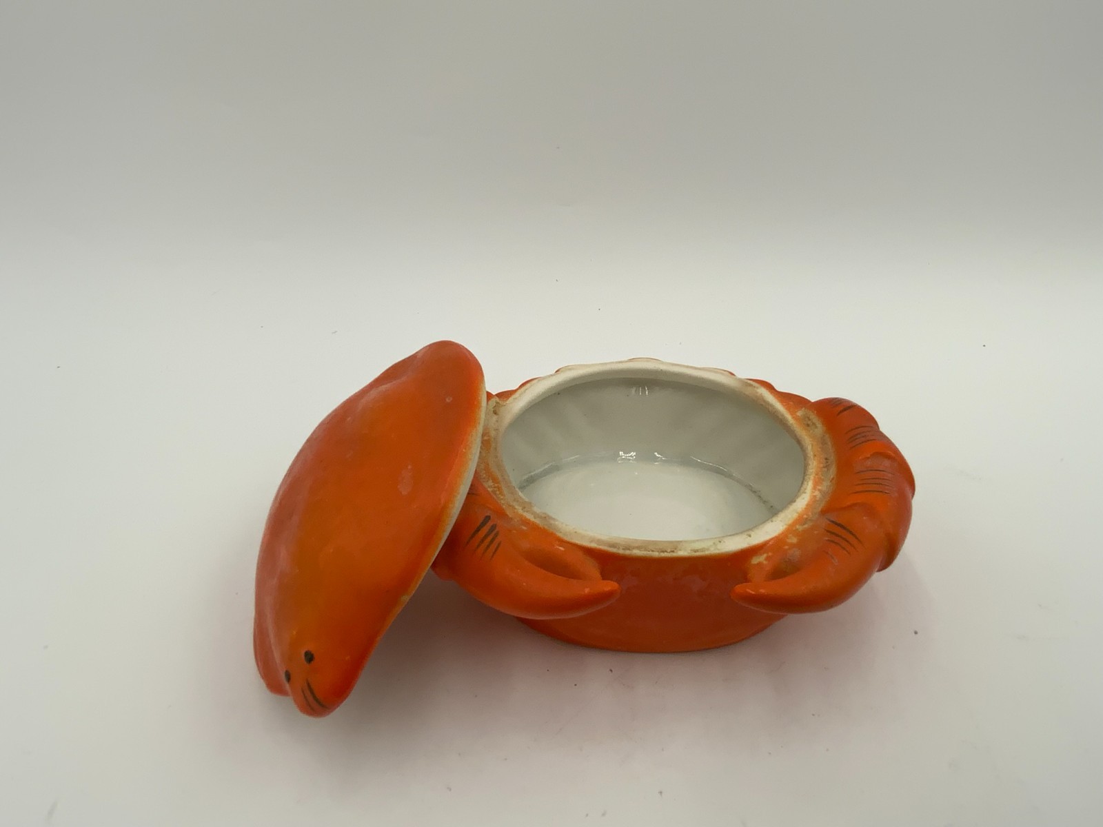Individual Vintage Kikusui Ceramic Lidded Crab Cocktail Bowl 5″