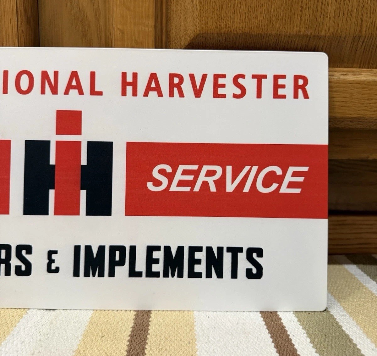 International Harvester Flange Sign Parts Service Farm Vintage Style Wall Decor