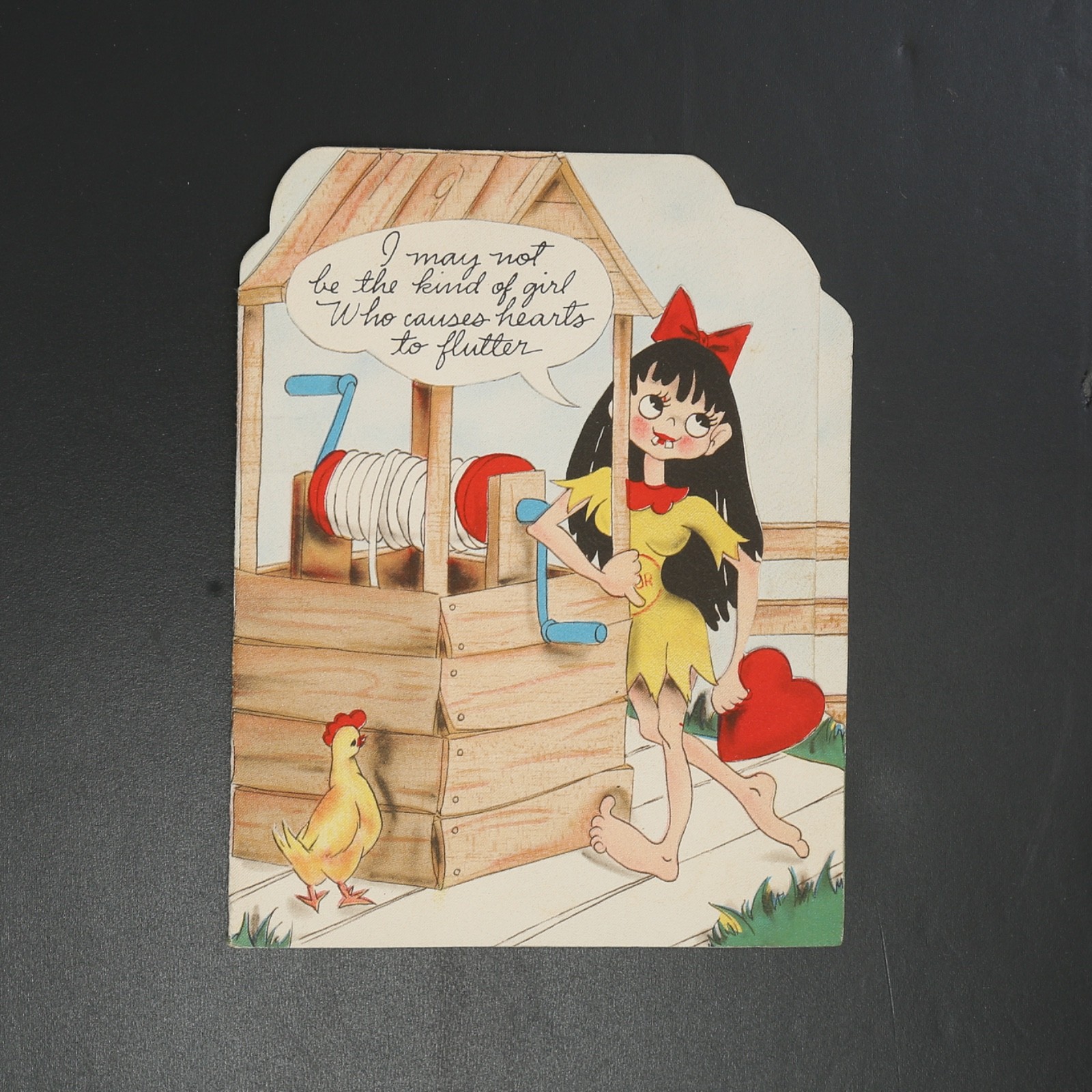 1942 Valentine Card Hallmark Multi Page Vinegar Humorous Hall Bros Buck Teeth