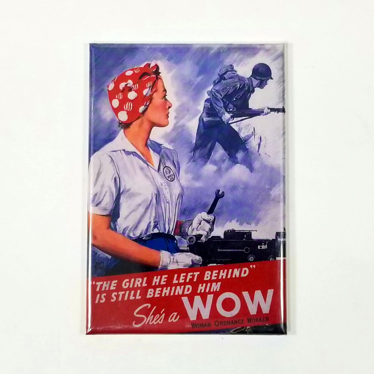 Fridge – Locker – Tool Box Magnet 2×3 Inch | WW2 WWII WOW Women ordnance Workers