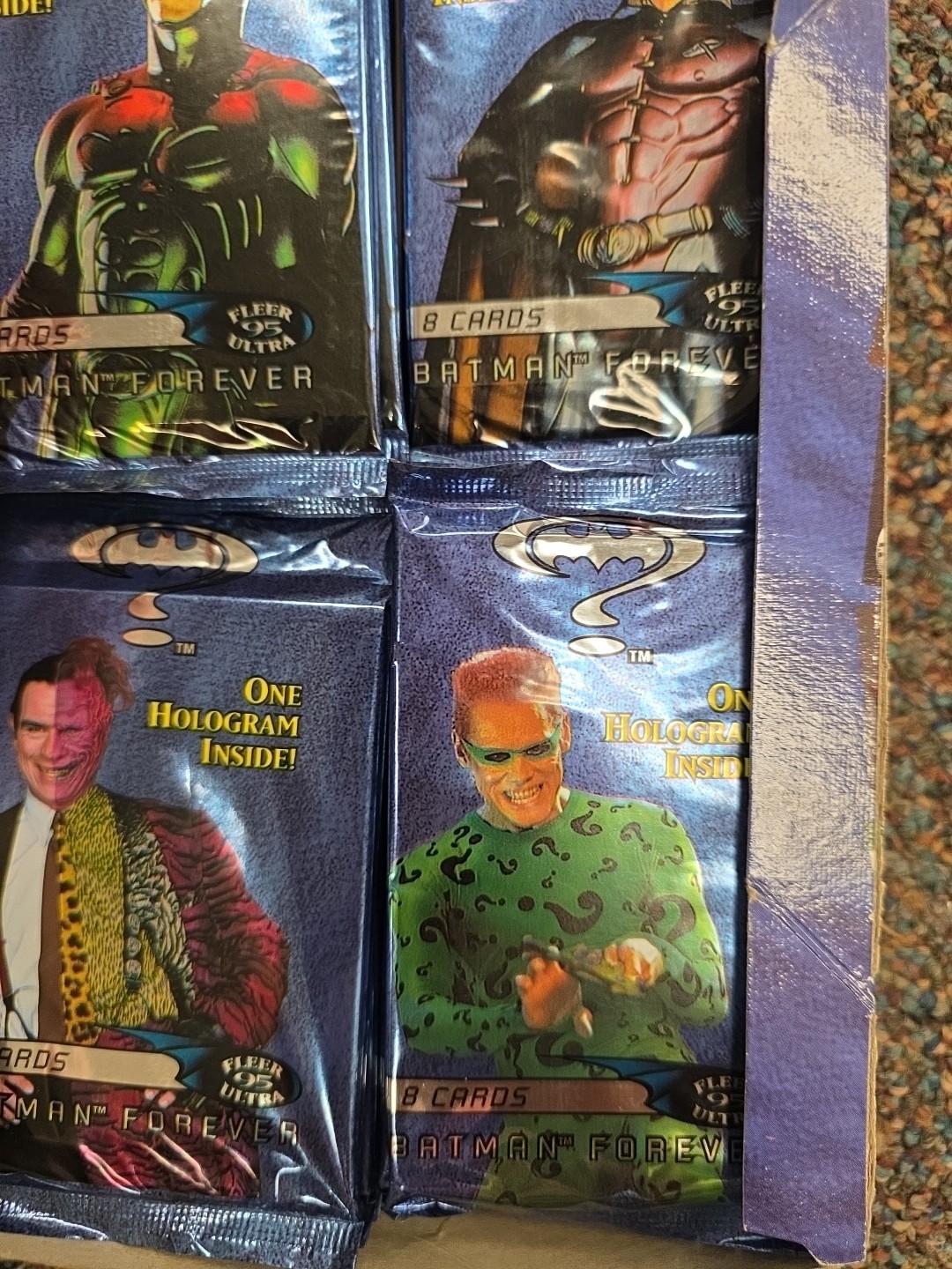 1995 Fleer Ultra Batman Forever Trading Card Pack Sealed 1 HOLOGRAM DC COMICS MT
