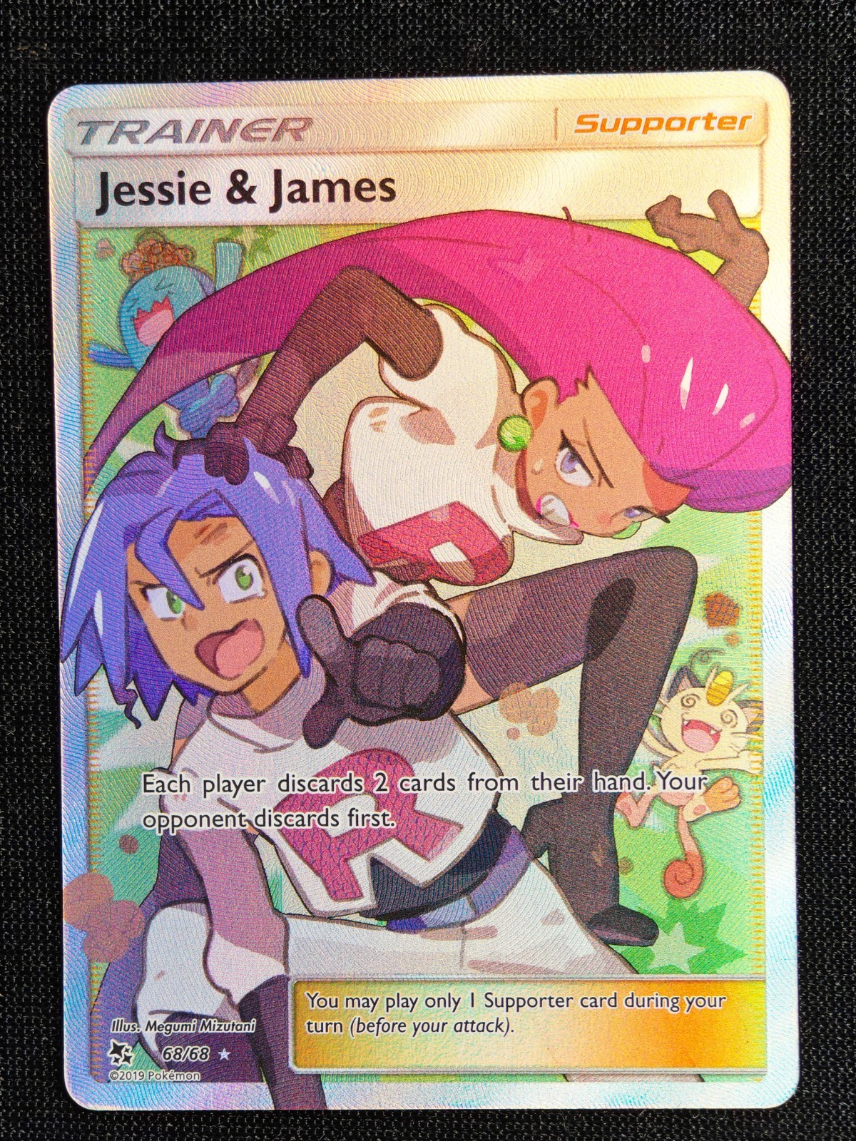 2019 Pokémon Hidden Fates Jessie And James Full Art 68/68